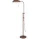 Pharmacy 46 inch 100 watt Rust Floor Lamp Portable Light, Adjustable Pole