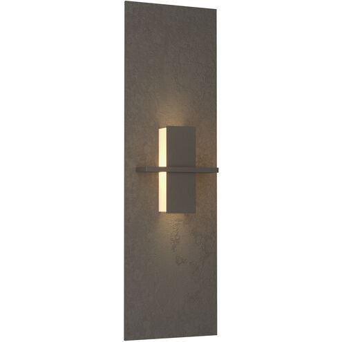 Aperture 1 Light 6.5 inch Dark Smoke ADA Vertical Sconce Wall Light in White Art