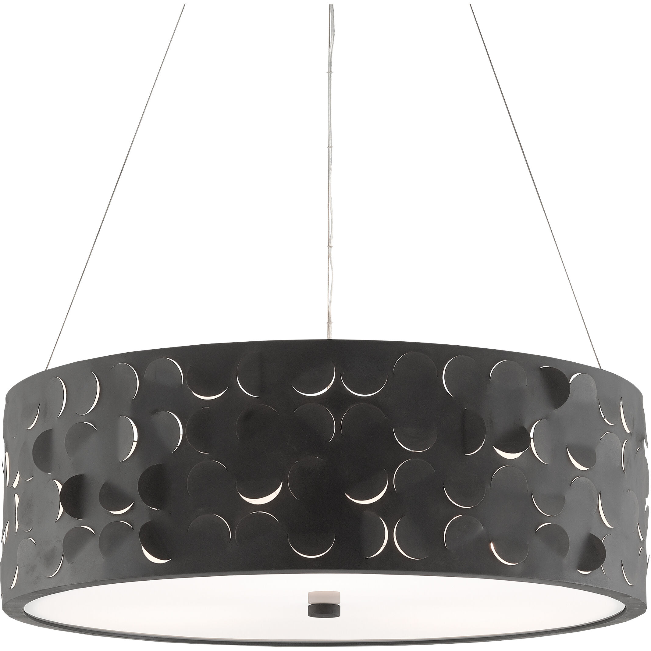 Othman 3 Light 30.5 inch Blacksmith/Sugar White Chandelier Ceiling Light