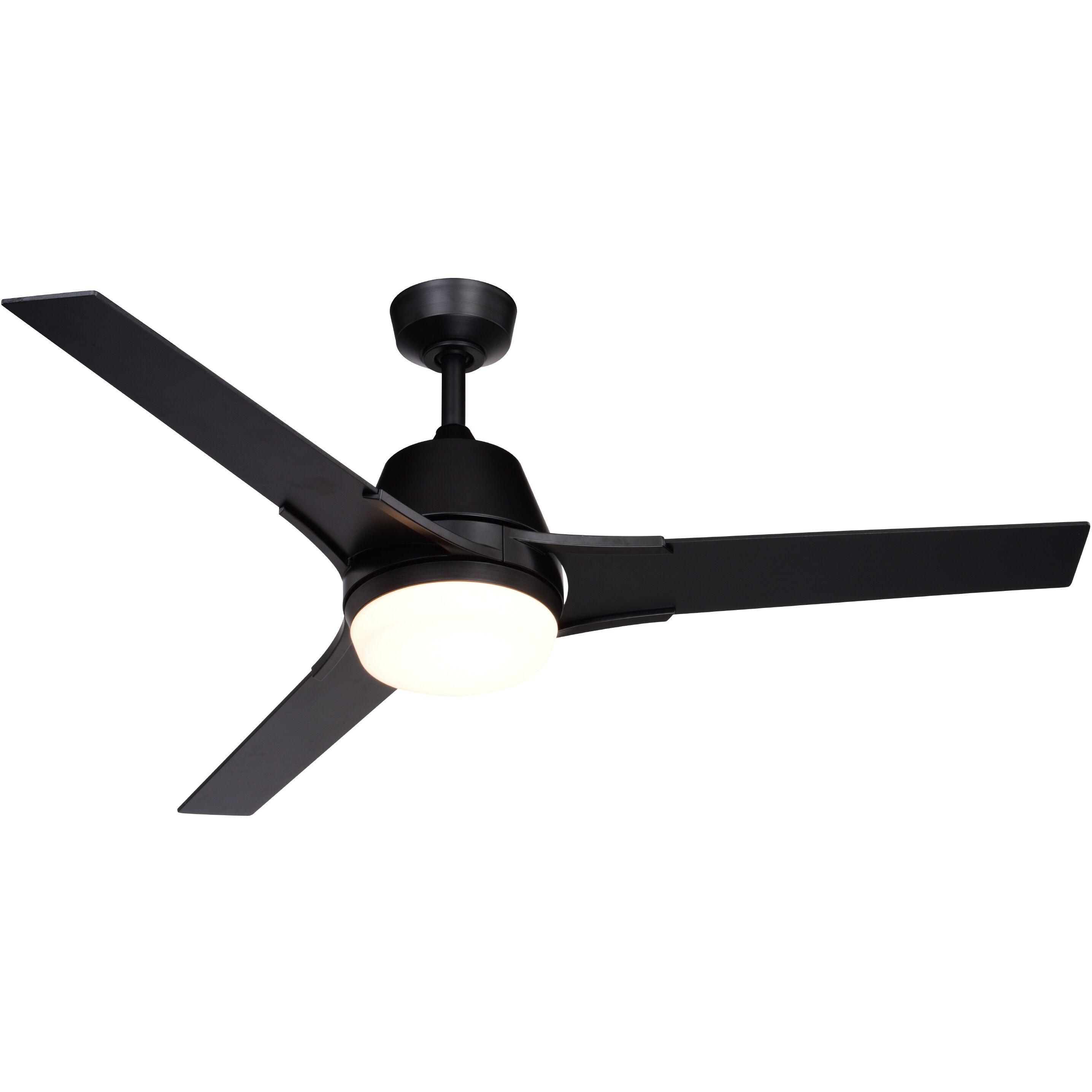 Crescent 22 inch Black with Black-Walnut Blades Ceiling Fan