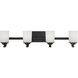 Kemal 4 Light 34 inch Bronze Wall Bath Fixture Wall Light