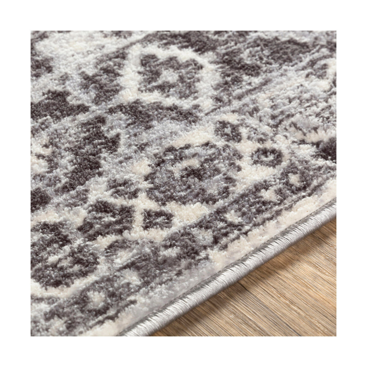 Wanderlust 123 X 94 inch Charcoal/Light Slate/White Machine Woven Rug