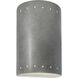 Ambiance Cylinder LED 5.75 inch Antique Silver ADA Wall Sconce Wall Light, Small