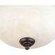 Harmony 3 Light 16 inch Painted Bronze Flush Mount Ceiling Light