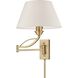 Elysburg 24 inch 150 watt French Brass Swingarm Sconce Wall Light