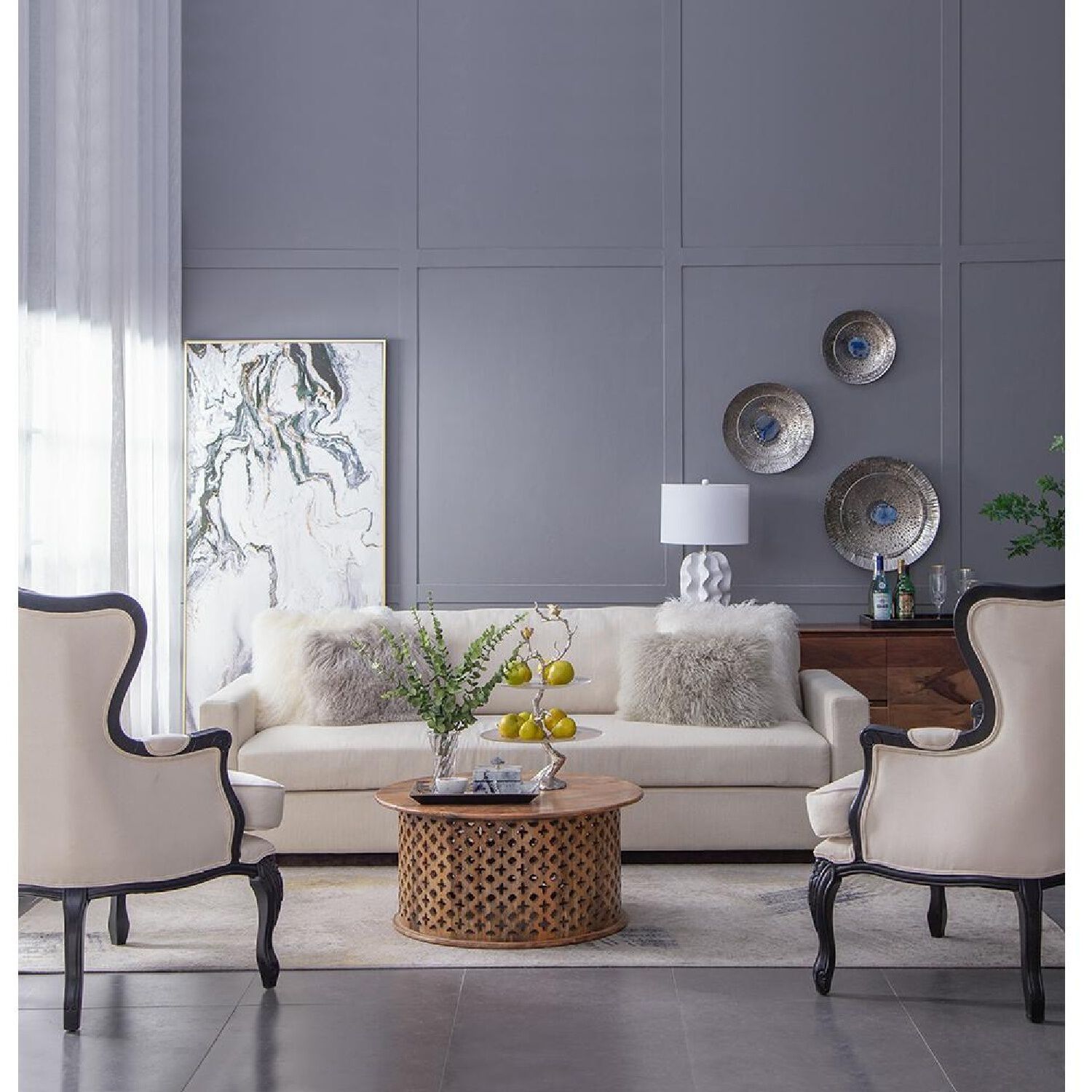 Dex Blue/Gold/Shiny Polish Wall Décor