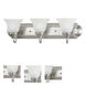 Essentials - 801x 3 Light 24 inch Satin Nickel Bath Vanity Wall Light in Frosted