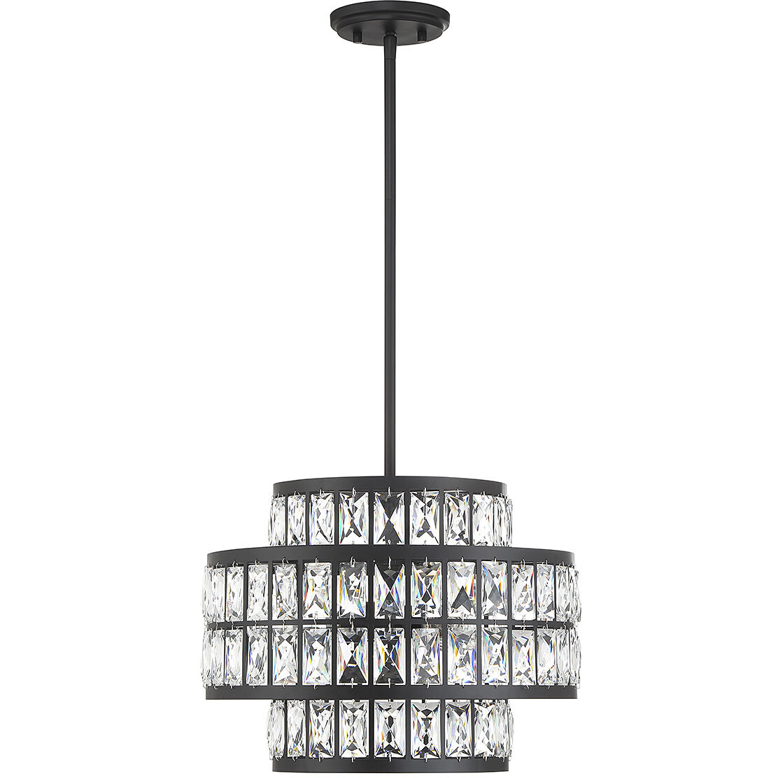 Renzo 3 Light 16 inch Matte Black Pendant Ceiling Light
