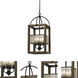 Mission 4 Light 12 inch Dark Bronze Chandelier Ceiling Light