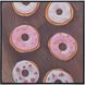 Pink Donuts Pink with Black Framed Wall Art