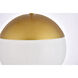 Eclipse 1 Light 10 inch Brass Pendant Ceiling Light