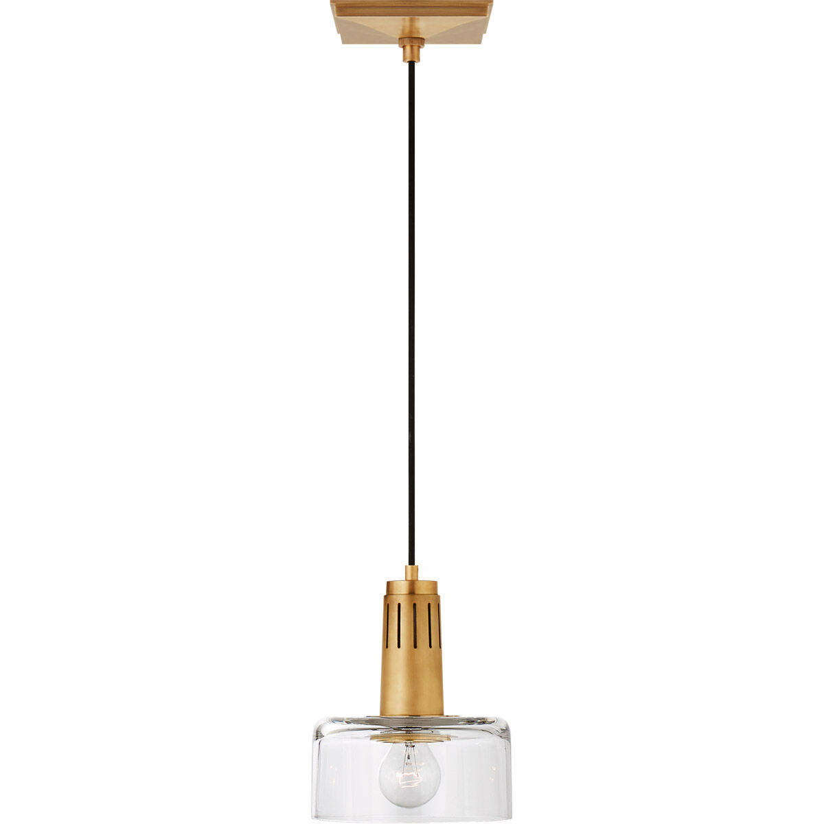 Thomas O'Brien Iris 1 Light 7.5 inch Hand-Rubbed Antique Brass Pendant Ceiling Light