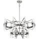 Mass Transit LED 35 inch Brushed Nickel W/ Sand Coal Chandelier Ceiling Light