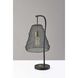 Sheridan 25 inch 40.00 watt Black with Antique Brass Accents Table Lamp Portable Light