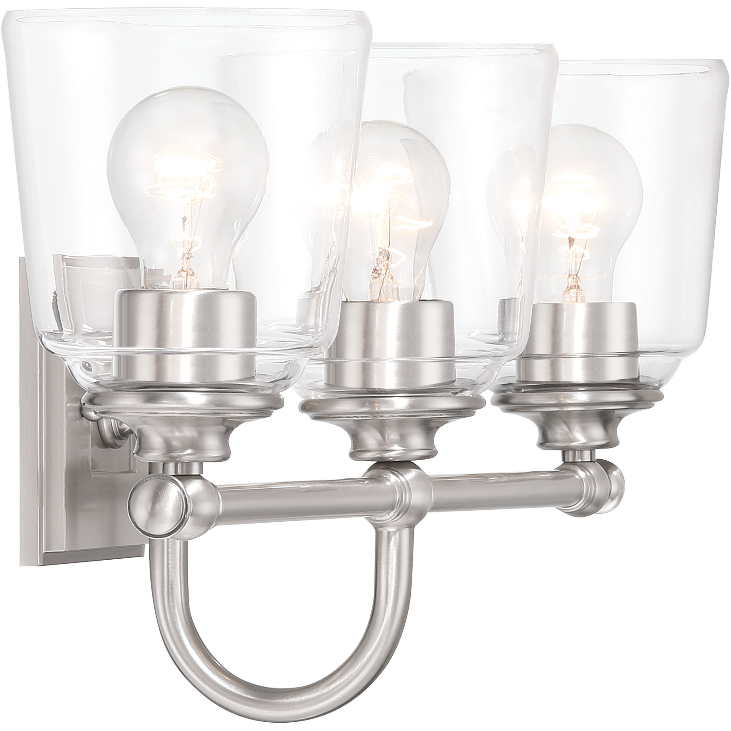 Antonia 3 Light 25.25 inch Brushed Nickel Bath Vanity Light Wall Light