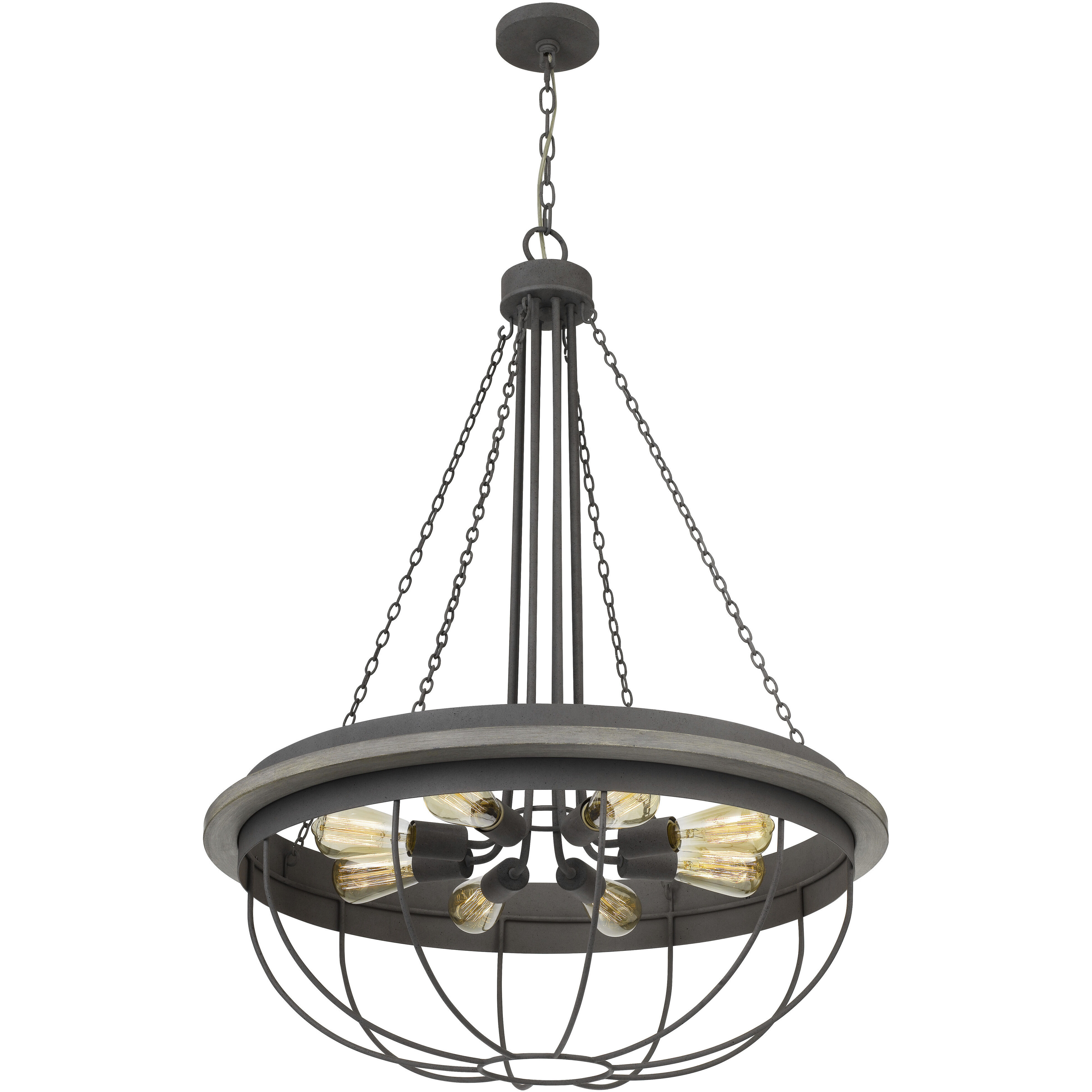 Nixa 8 Light 29 inch Dove Grey Chandelier Ceiling Light