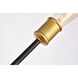 Axel 6 Light 17 inch Black and Brass Semi Flush Mount Ceiling Light