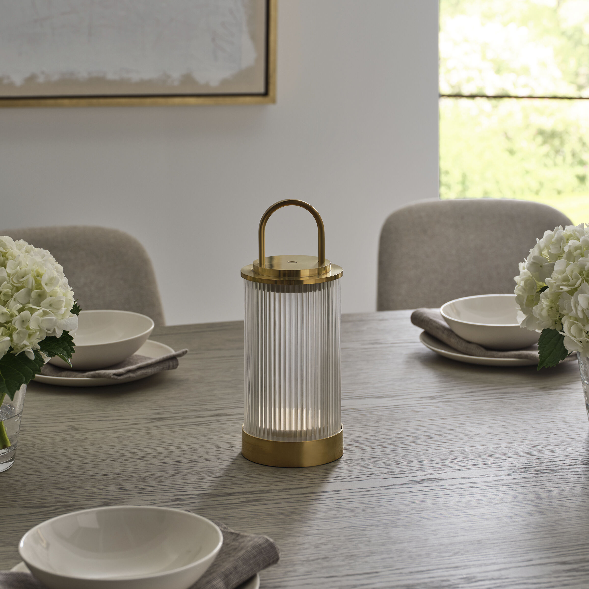 Sean Lavin Tawa 11 inch 2.20 watt Natural Brass Outdoor Rechargeable Table Lamp