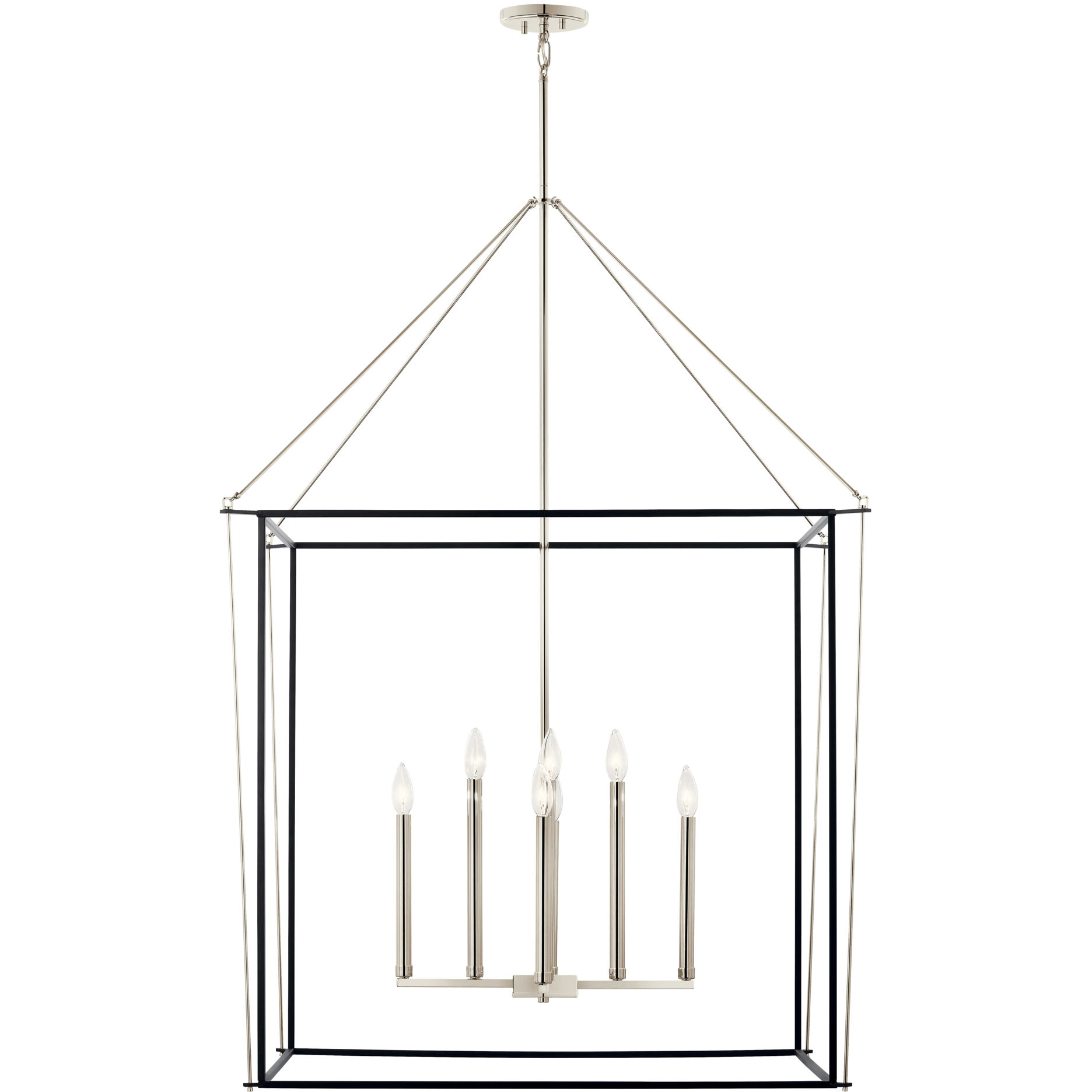 Eisley 8 Light 34.75 inch Polished Nickel Foyer Pendant Ceiling Light