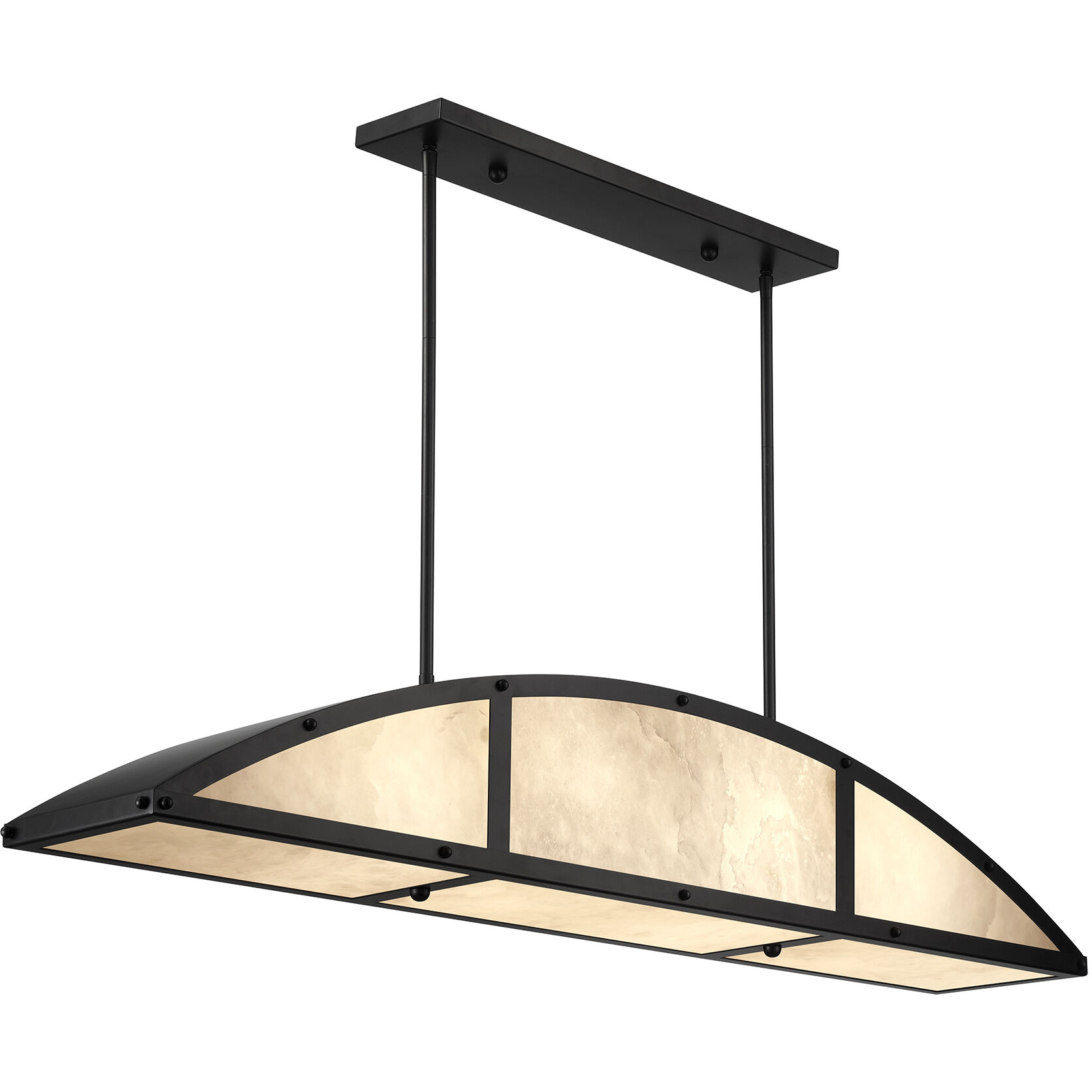 Legacy 4 Light 46 inch Matte Black Linear Chandelier Ceiling Light