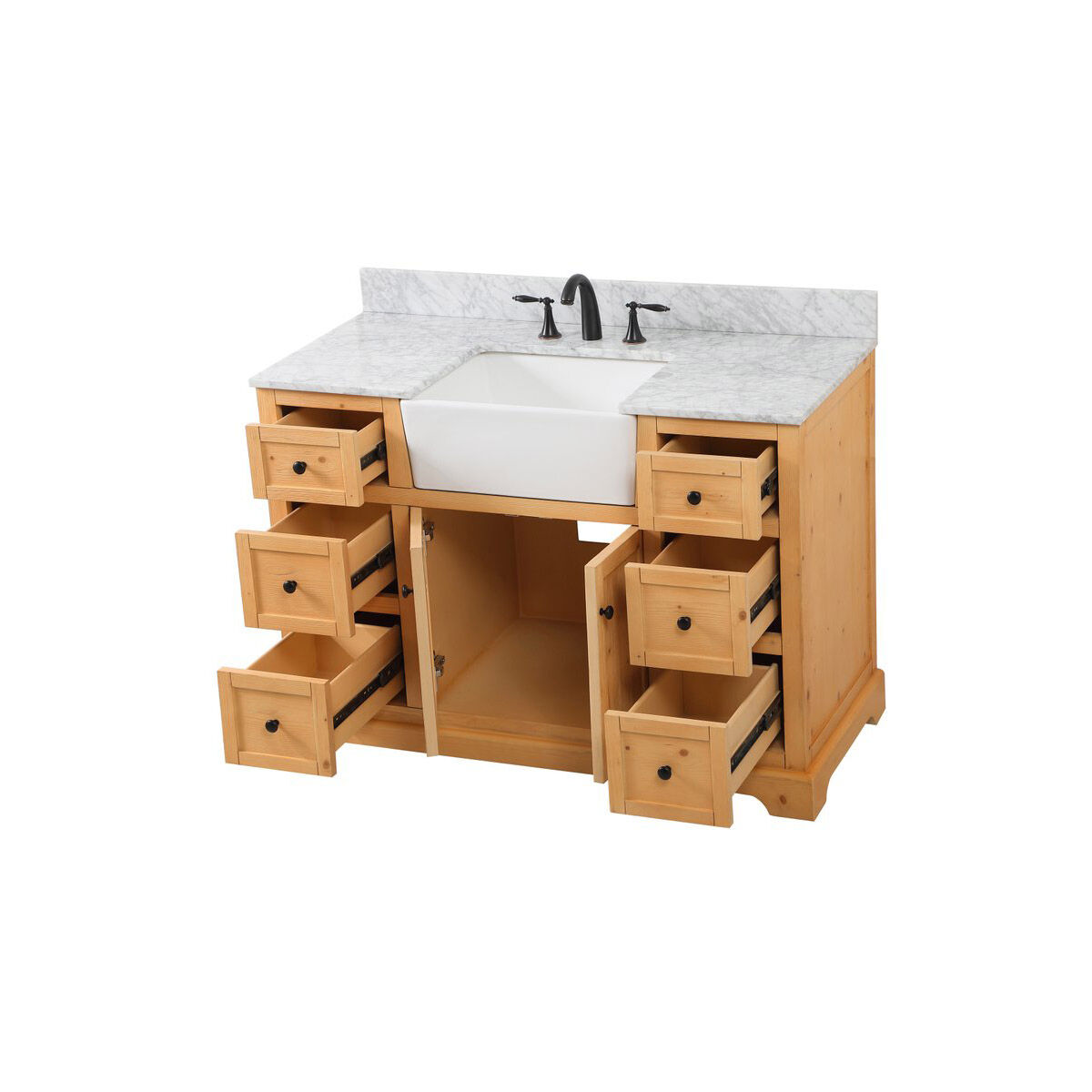 Franklin 48 X 22 X 35 inch Natural Wood Bathroom Vanity Cabinet