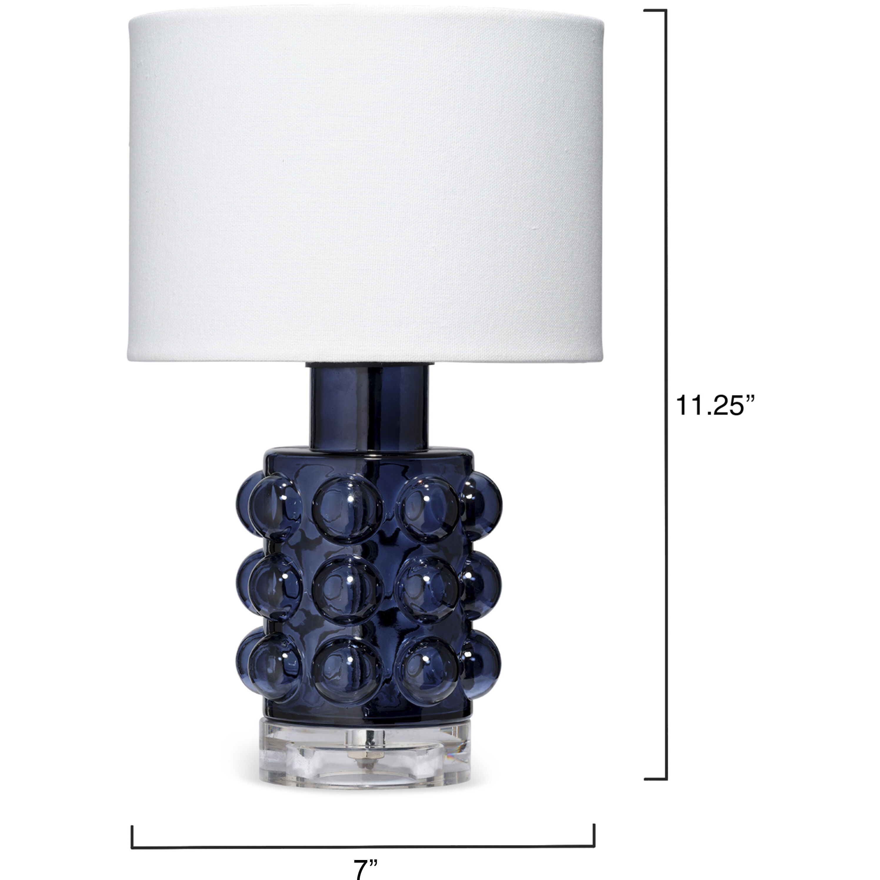 Seltzer 11.25 inch 25.00 watt Blue Table Lamp Portable Light
