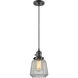 Franklin Restoration Chatham LED 6 inch Oil Rubbed Bronze Mini Pendant Ceiling Light in Clear