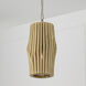 Archer 1 Light 8.75 inch Blonde Wood and Matte Brass Pendant Ceiling Light