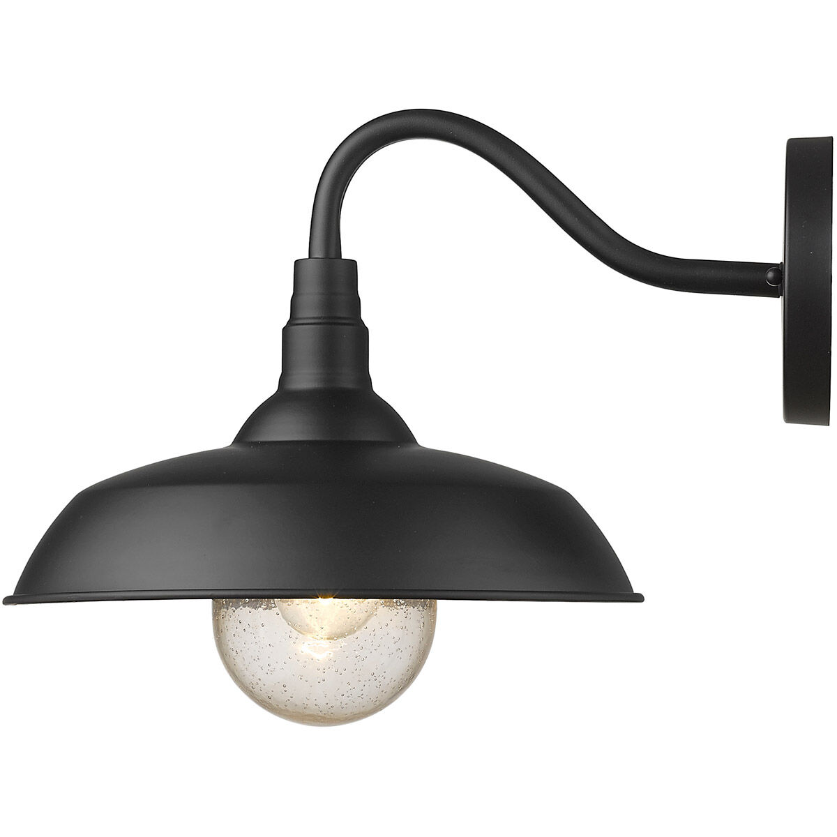 Burry 1 Light 14 inch Matte Black Exterior Wall Mount