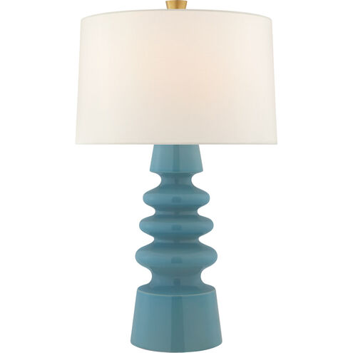 Julie Neill Andreas 28.5 inch 100 watt Blue Jade Table Lamp Portable Light, Medium