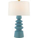 Julie Neill Andreas 28.5 inch 100 watt Blue Jade Table Lamp Portable Light, Medium