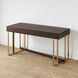 Crafton 60 X 24 inch Mahogany with Satin Brass Desk