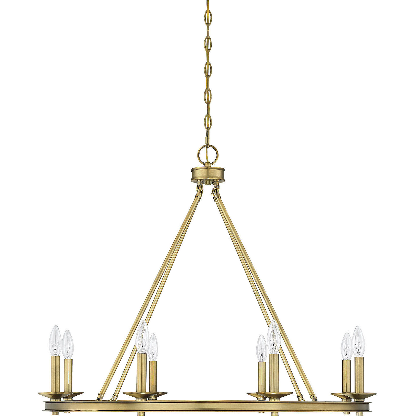 Middleton 8 Light 33 inch Warm Brass Chandelier Ceiling Light, Essentials