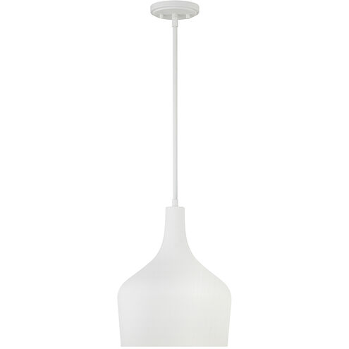 Modern 1 Light 10.5 inch Bisque White Pendant Ceiling Light