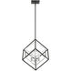 Dexter 3 Light 21 inch Matte Black with Polished Chrome Accents Pendant Ceiling Light