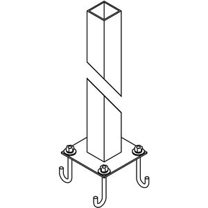 Square 2.50 inch Post Light & Accessory