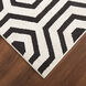 Optika 36 X 24 inch Black/White Rug in 2 x 3
