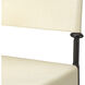 Sweetwater Off White Leather & Black Forged Iron Dining Chair