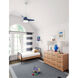 Valda 36 inch Indigo Blue Ceiling Fan