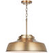 Oakwood 1 Light 18 inch Aged Brass Pendant Ceiling Light