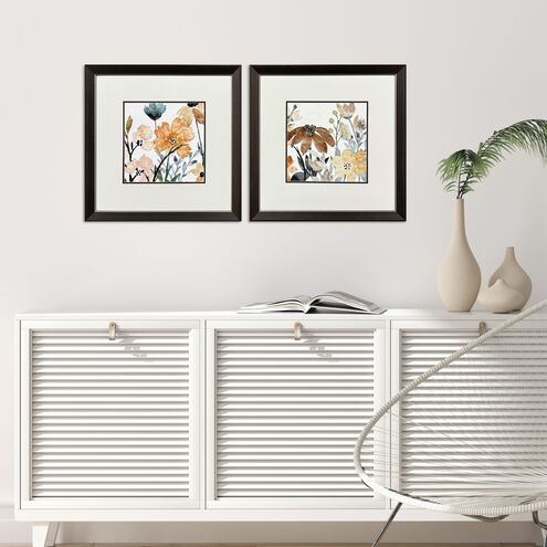 Wildflower Square Multi and Rust and Green and Blue Framed Art