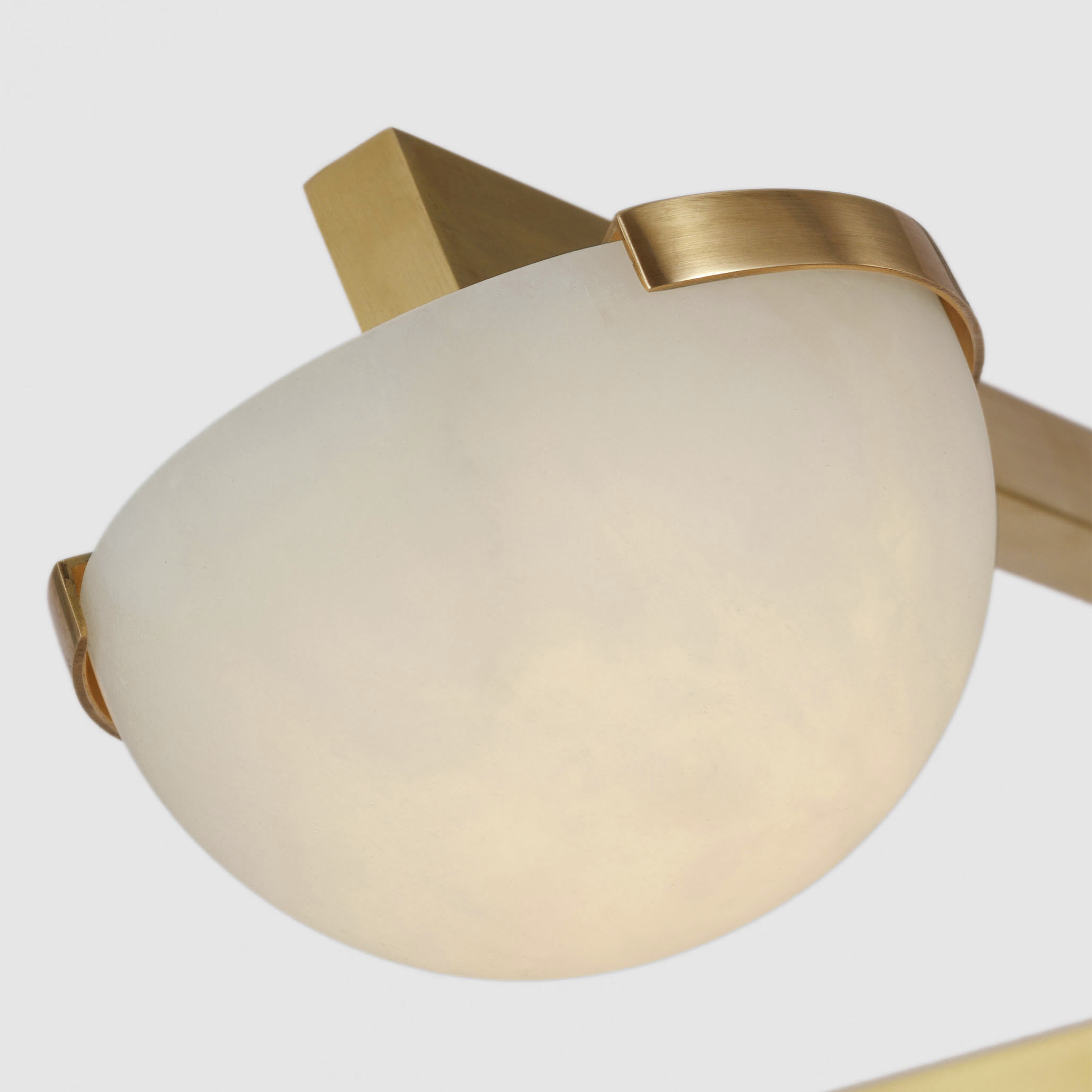 Kelly Wearstler Pedra LED 48 inch Antique-Burnished Brass Staggered Arm Flush Mount Ceiling Light, Extra Large