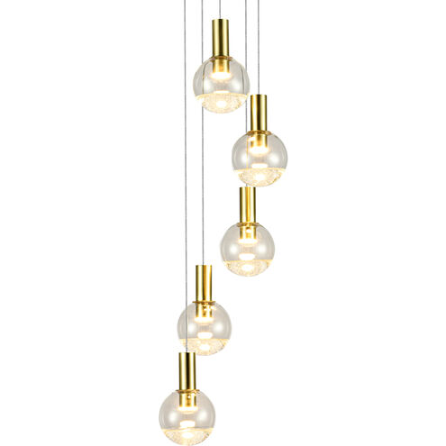 Artisan Collection/SIENNA Series 5 Light 10 inch Brass Pendant/Chandelier Ceiling Light