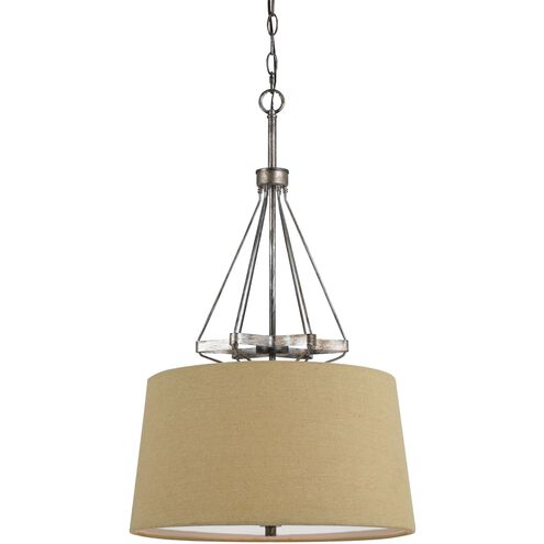 Cresco 3 Light 20 inch Textured Steel Pendant Ceiling Light
