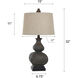 Signature 32 inch 150 watt Berkshire Brown Table Lamp Portable Light