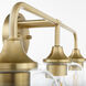 Raymond 3 Light 23 inch Aged Brass Vanity Light Wall Light