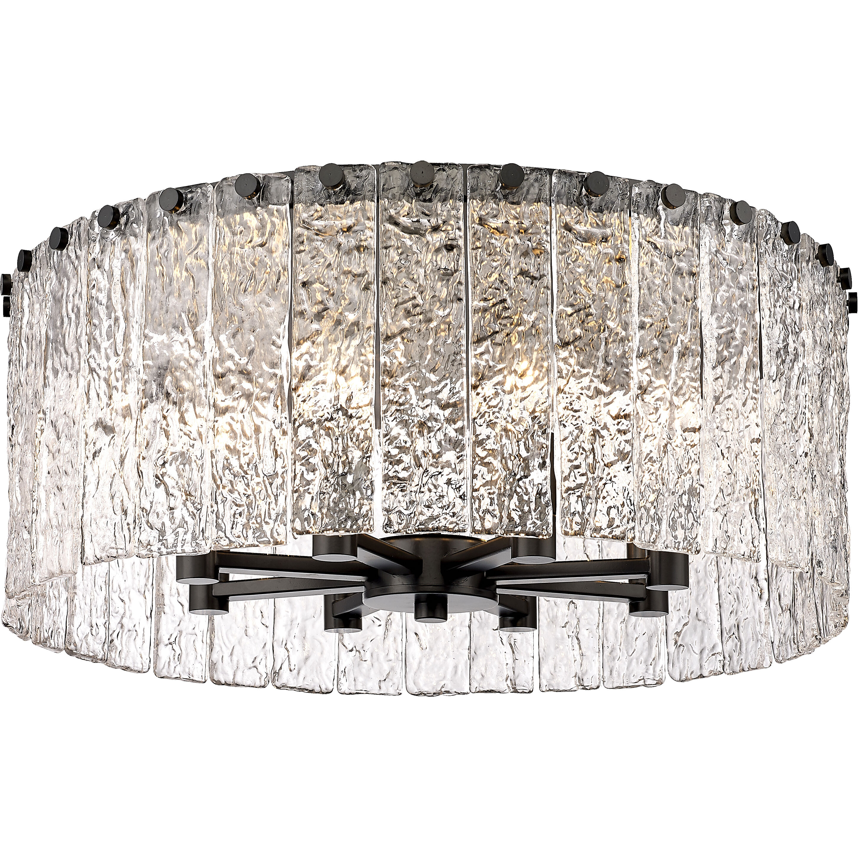 Glacier 8 Light 20.75 inch Matte Black Flush Mount Ceiling Light