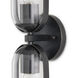 Bonardi 2 Light 5 inch Oil Rubbed Bronze and Clear Bath Sconce Wall Light