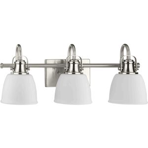 Preston 3 Light 22.12 inch Brushed Nickel Vanity Light Wall Light