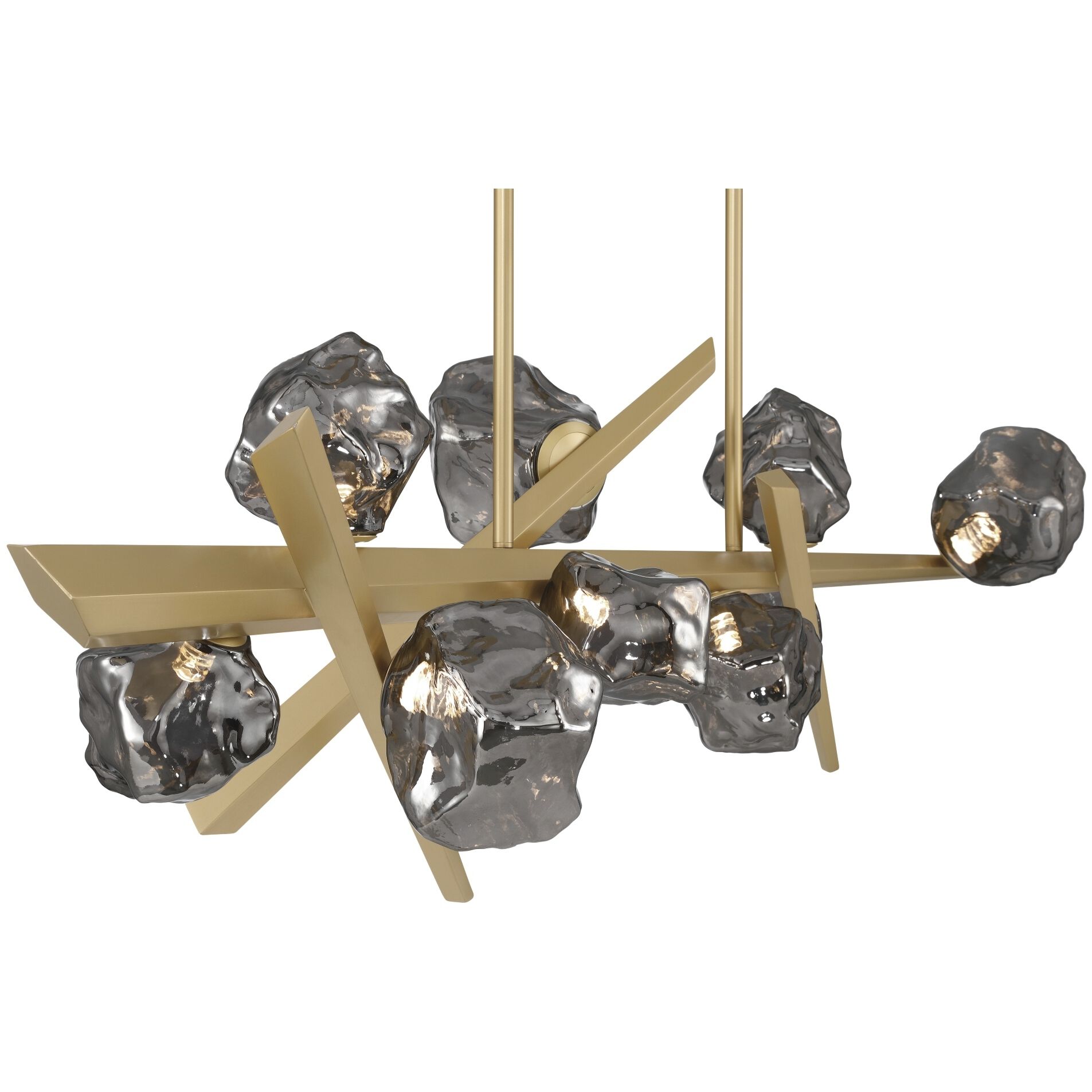 Thorah Linear Chandelier Ceiling Light in Gold